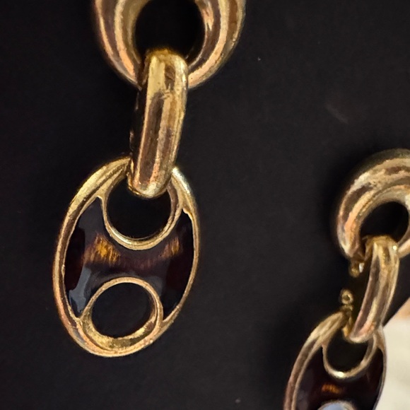 Gold Link Earrings - Picture 6 of 7